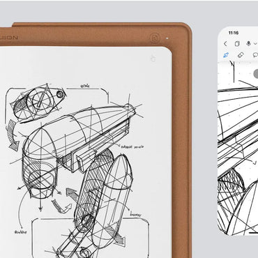 HUION Note 2-in-1 Digital Notebook Drawing Tablet With Battery-free Pen, Bluetooth Wireless Paper Tablet Electronic Writing Pad