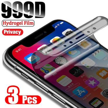3Pcs Anti-Spy Soft Hydrogel Film for iPhone