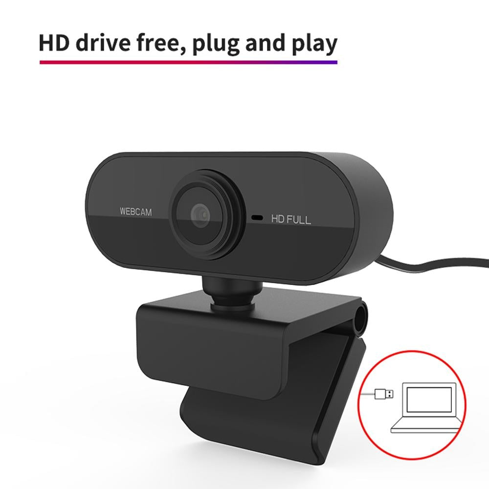 1080P HD Rotatable Webcam with Mic