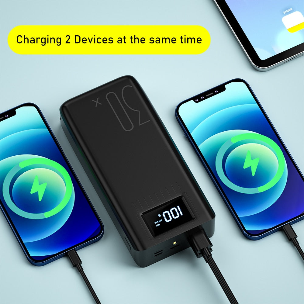 Dual USB with LED Display 30000mAh Power Bank 3