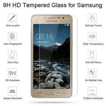 2pcs Tempered Glass Protective Glass for Samsung