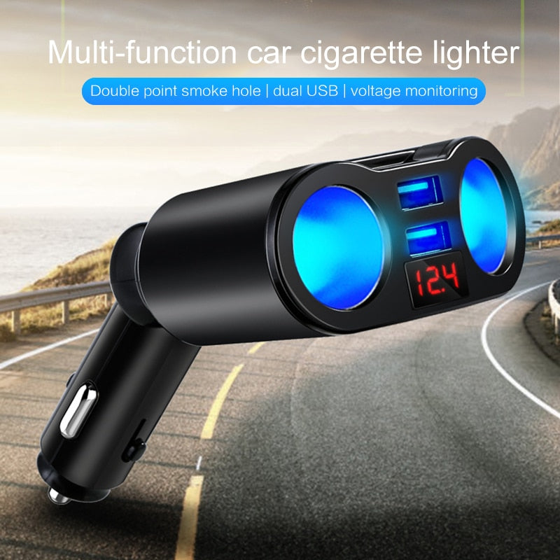 3.1A Dual USB Car Charger 2 Port LCD Display 12-24V car Socket