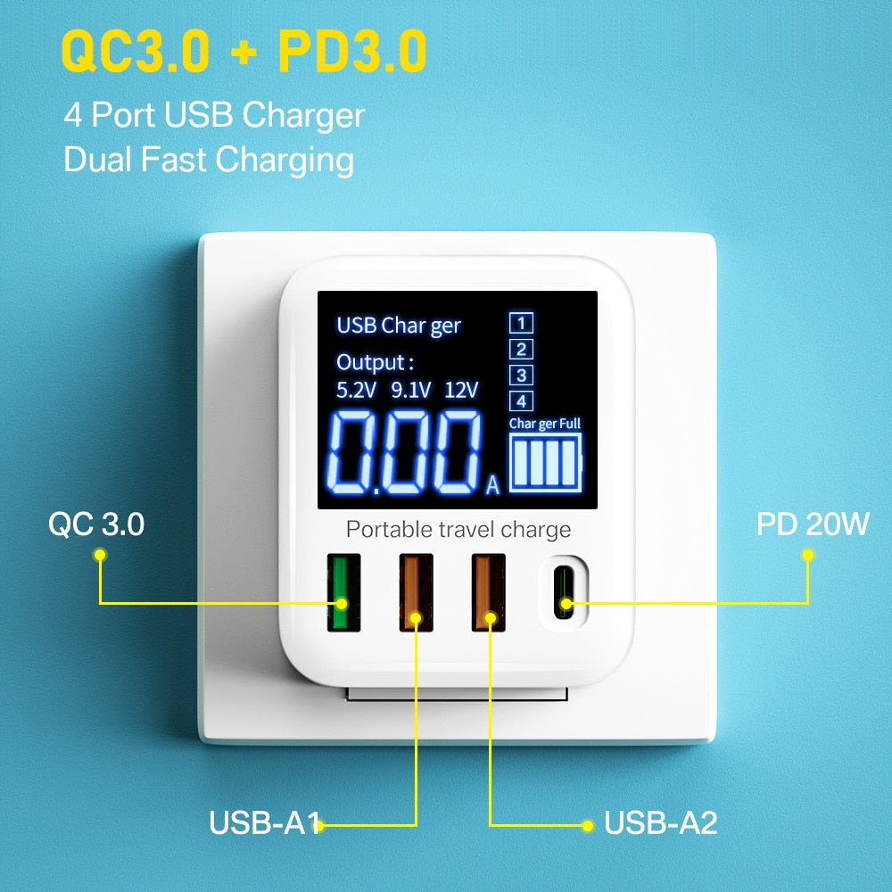 30/40W Quick Charge QC3.0 USB Wal Charger