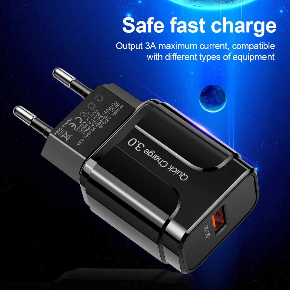 3A Quick Charge 3.0 USB Charger