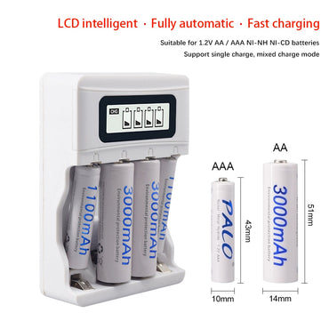 4 Slot Ulrea Fast Battery  Charger For 1.2V AA AAA