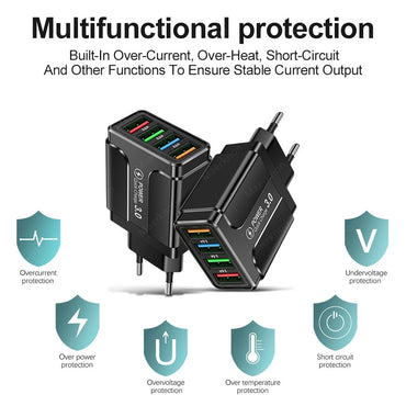 48W 4 Ports USB Quick Charger