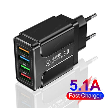 48W 4 Ports USB Quick Charger