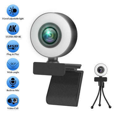 Full HD Webcam Full HD With LED Fill Light