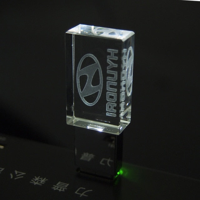 Hyundai Logo with LED USB Flash Drive