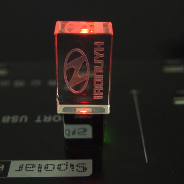 Hyundai Logo with LED USB Flash Drive