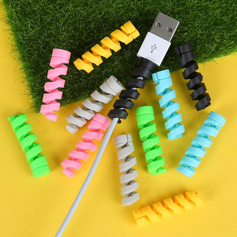 6pcs Silicone  Cable Organizer Protector