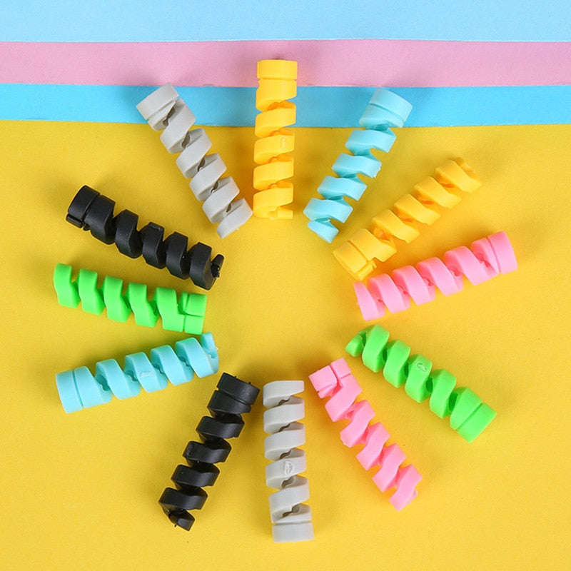 6pcs Silicone  Cable Organizer Protector