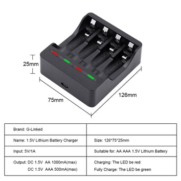 AA Battery Charger 1.5v AA