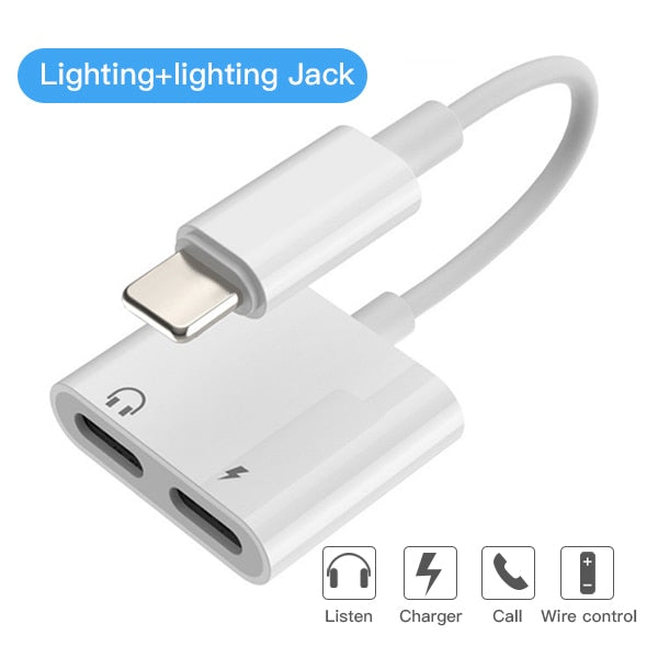 ACCEZZ Dual Lighting Audio Adapter For IPhone