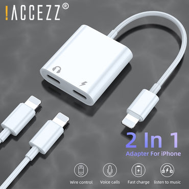 ACCEZZ Dual Lighting Audio Adapter For IPhone