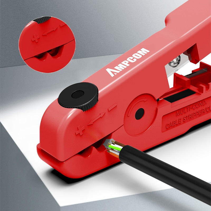 AMPCOM Coaxial Cable Stripper Tool