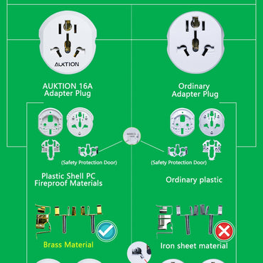 AUKTION 16A Universal EU Adapter