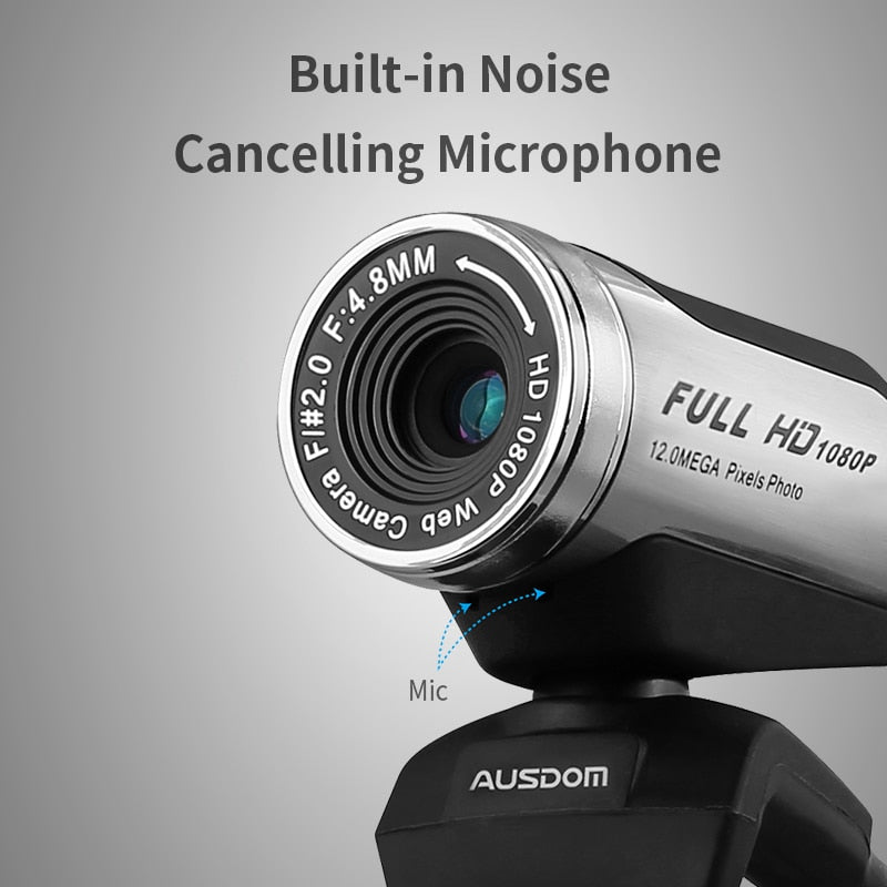 AUSDOM AW615 USB  HD Webcam With Microphone