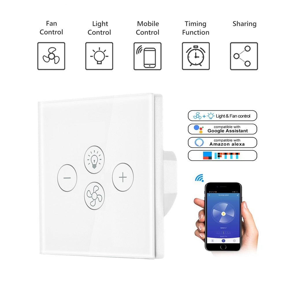 AVATTO Tuya Wifi Fan Light Switch