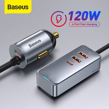 Baseus 120W PD Car Quick Charger QC 3.0