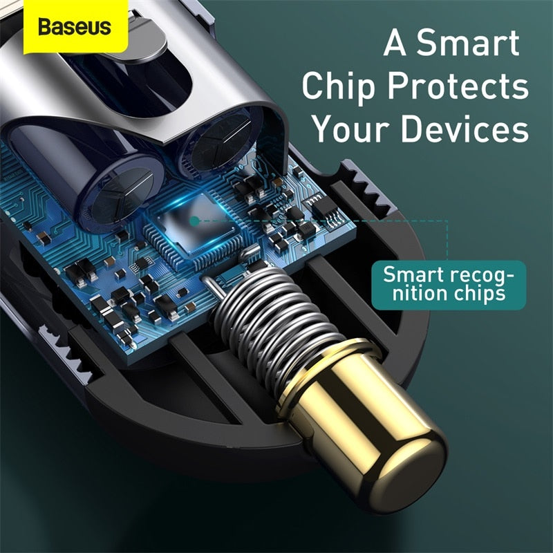 Baseus 120W PD Car Quick Charger QC 3.0