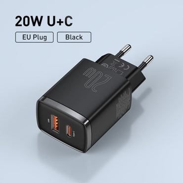 Baseus 20W Dual USB and Type C PD Fast Charging