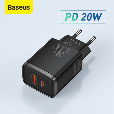 Baseus 20W Dual USB and Type C PD Fast Charging