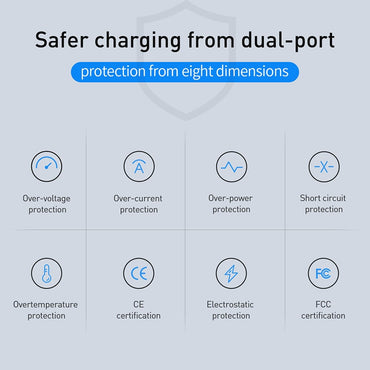 Baseus Dual USB Charger Charge 2.1A Wall Charger