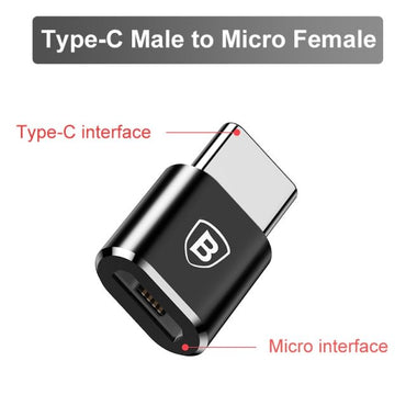Baseus USB C Adapter OTG  USB-C Male To Micro USB Type-C Adapter