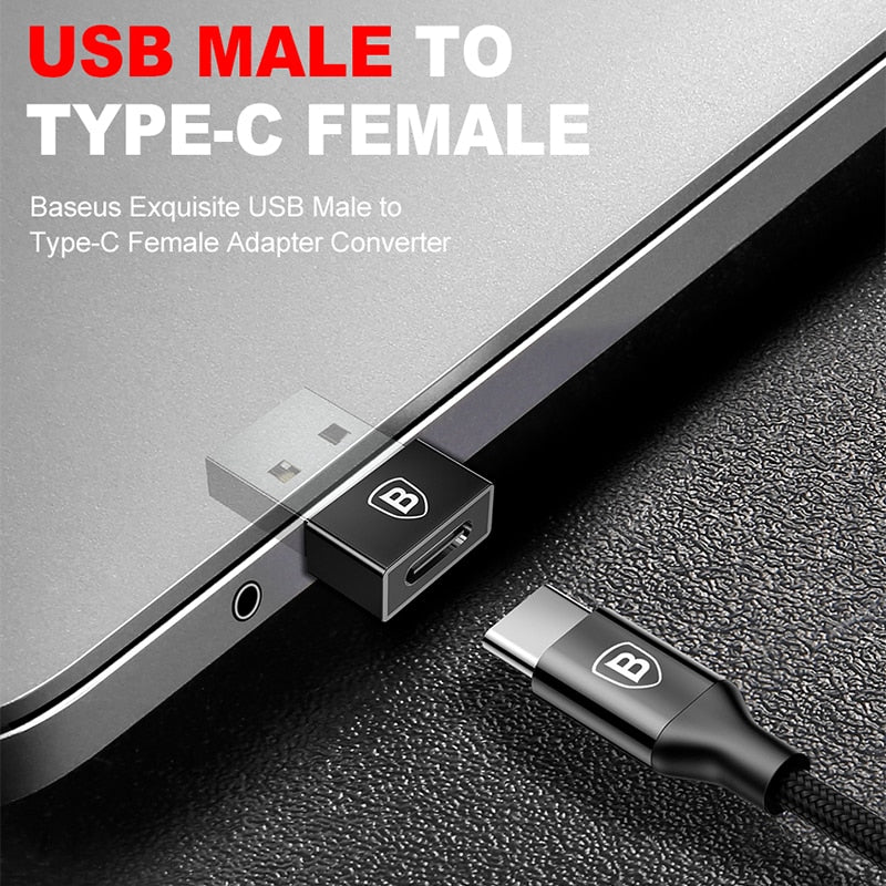Baseus USB C Adapter OTG  USB-C Male To Micro USB Type-C Adapter