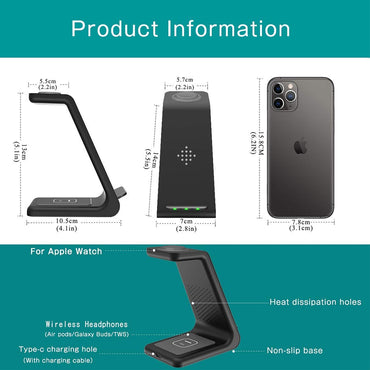 Bonola Qi 3 in1 Wireless Charger Stand
