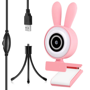 Rabbit Shape 1080P HD Webcam Built-in Microphone