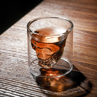 Double-layered Transparent Skull Head Coffee Mug