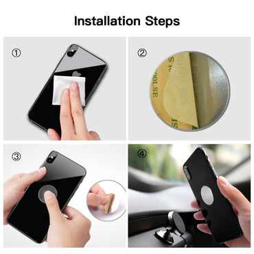 FONKEN Ultra-thin 5pcs Magnetic Metal Plate Car Phone Holder