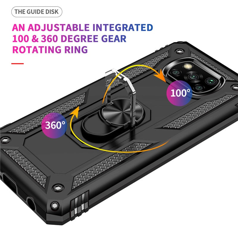 Shockproof with Stand and Ring For Xiaomi