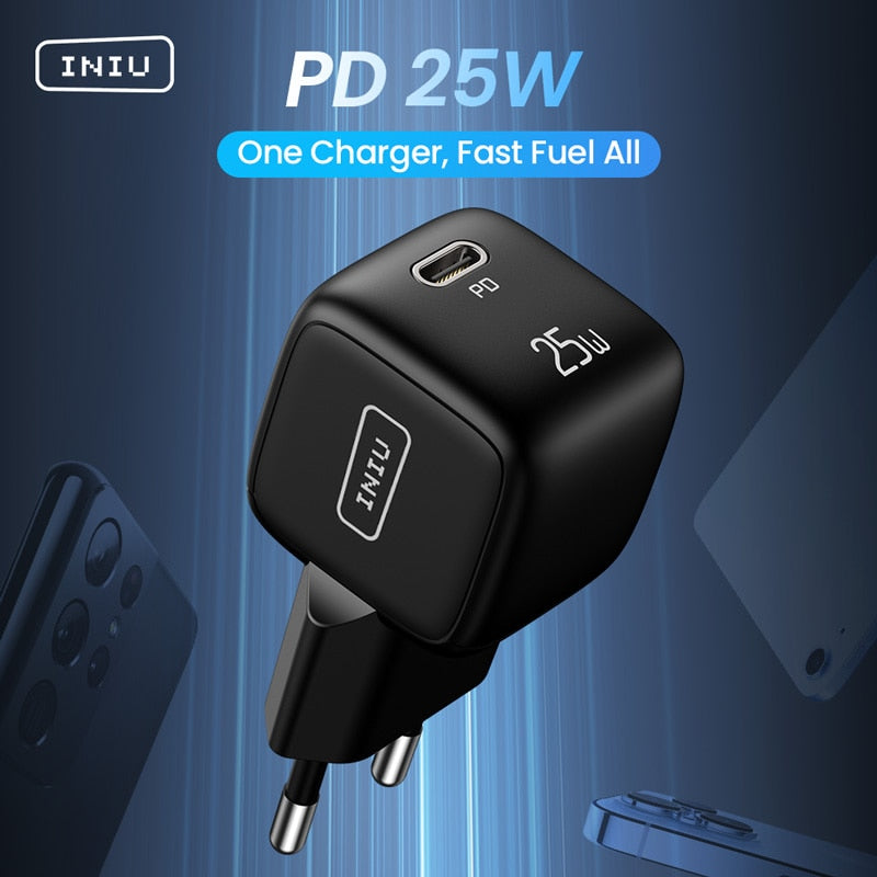 INIU USB C Charger 25W PD Fast Charging Wall Adapter