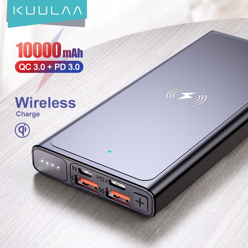 KUULAA Qi Wireless Power Bank 10000mAh