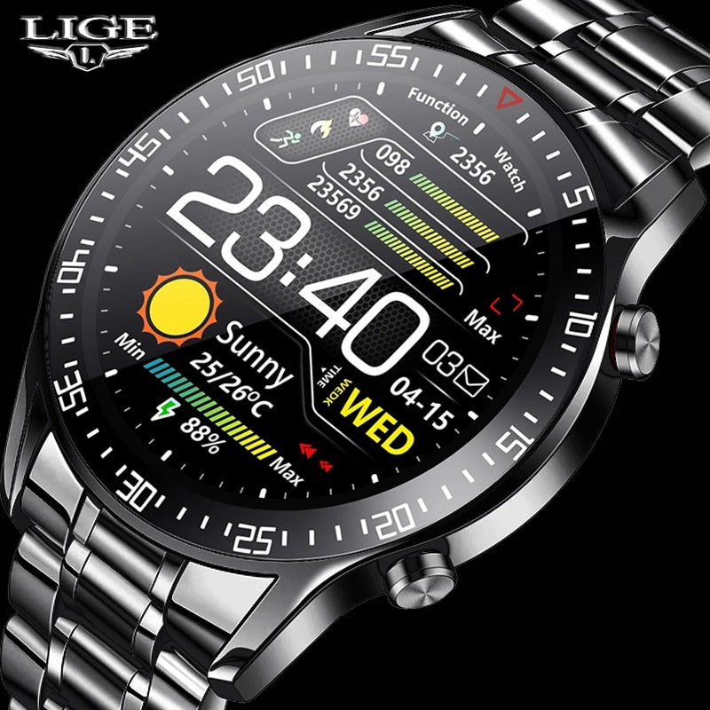 LIGE Smart Watch Heart Rate Blood Pressure Information