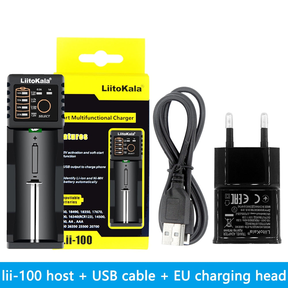 LiitoKala Battery Charger For 26650 16340