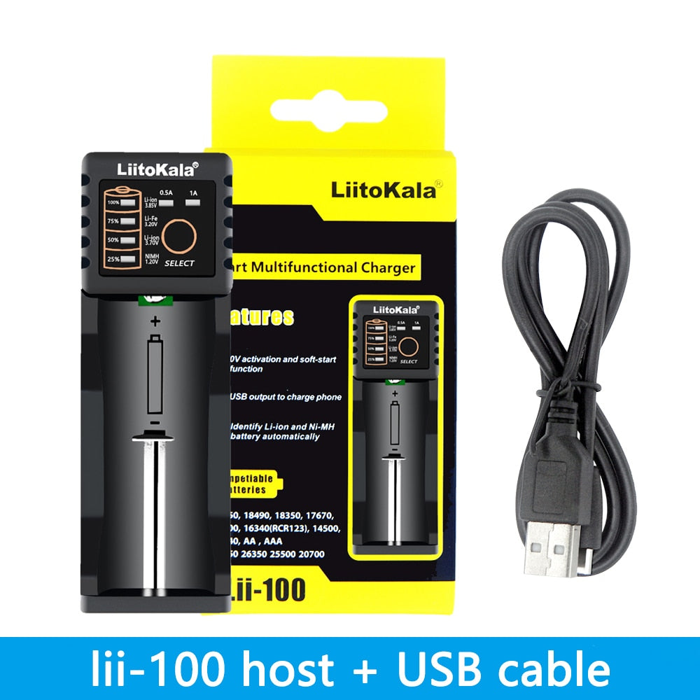 LiitoKala Battery Charger For 26650 16340