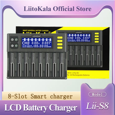 LiitoKala  1.2V 3.7V 3.2V Lithium-ion NiMH Smart Battery Charger