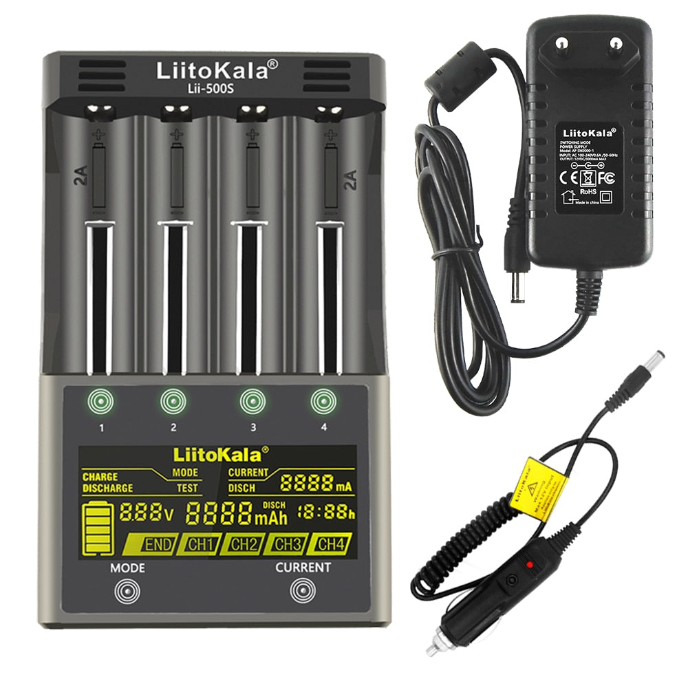 LiitoKala  1.2V 3.7V 3.2V Lithium-ion NiMH Smart Battery Charger