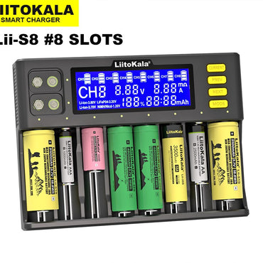 LiitoKala Lii-S8 Battery Charger Li-Ion 3.7V