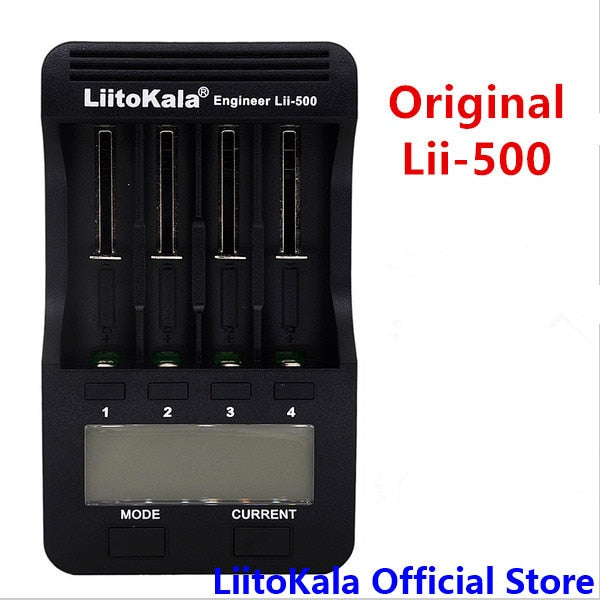 LiitoKala Battery Charger with LCD Screen 3.7V/1.2V AA/AAA