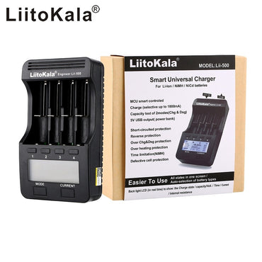 LiitoKala  Battery Charger  with LCD Screen 3.7V 1.2V