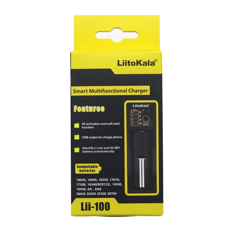 Liitokala Battery Charger 3.7V 1