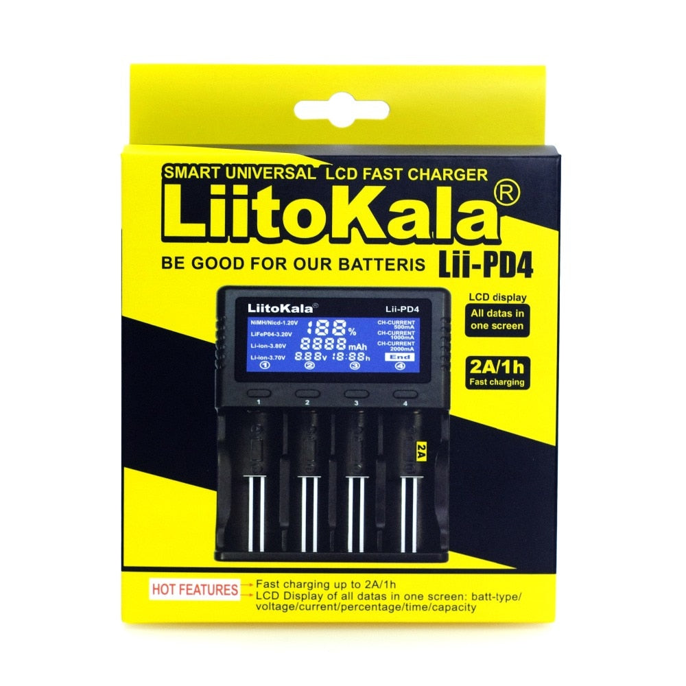 Liitokala Battery Charger 3.7V 1