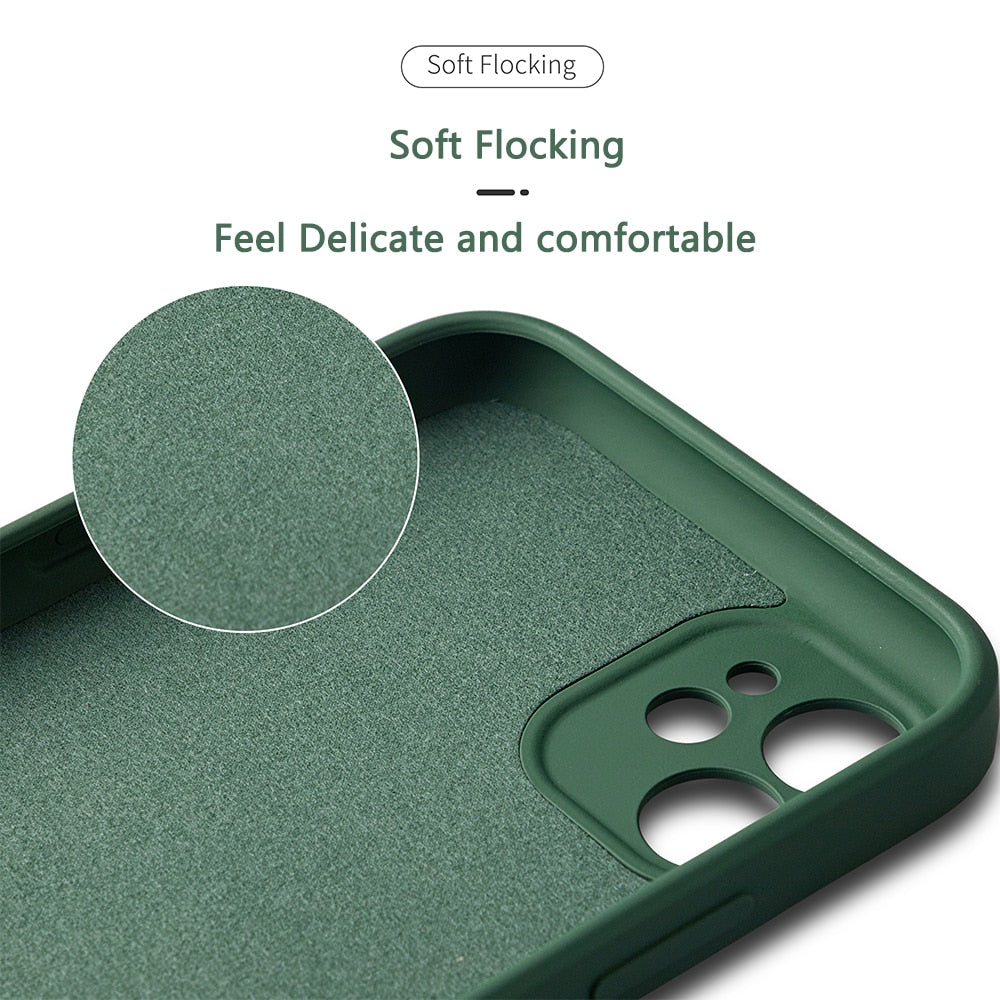 Liquid Silicone Case with Finger Ring Stand For iPhone