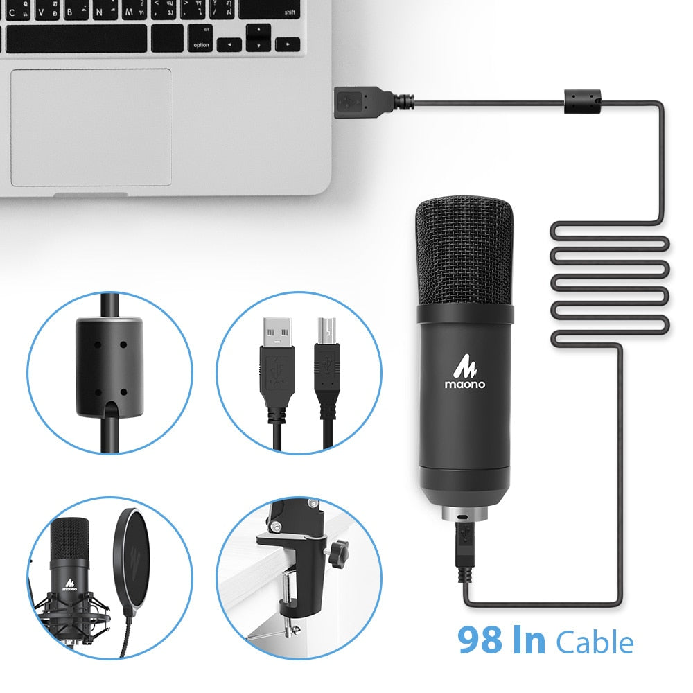 MAONO A04 Plus USB Condenser Microphone 192kHz/24bit