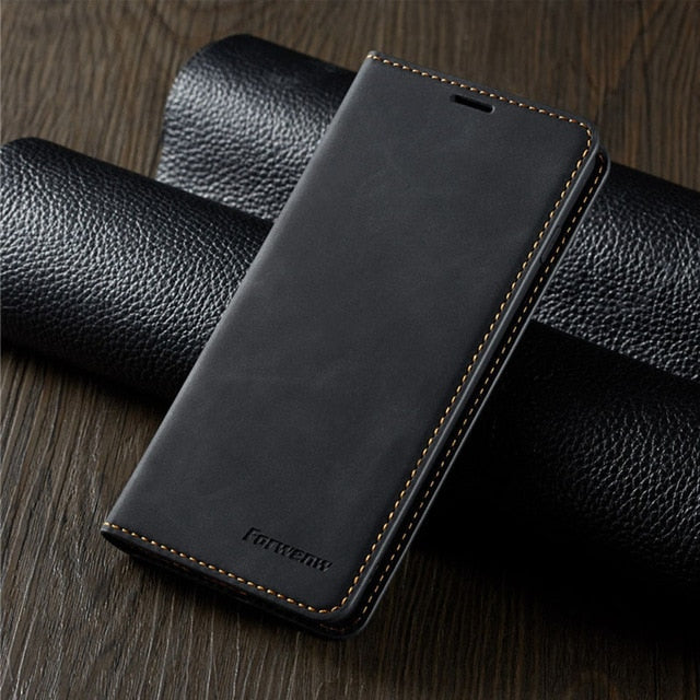 Magnetic Leather Case For Huawei